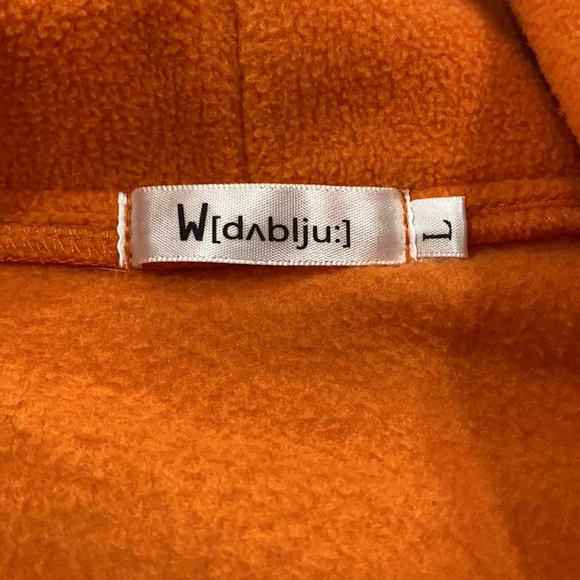 Orange Warm Fleece Moto Zip Jacket MEDIUM - Picture 7 of 11